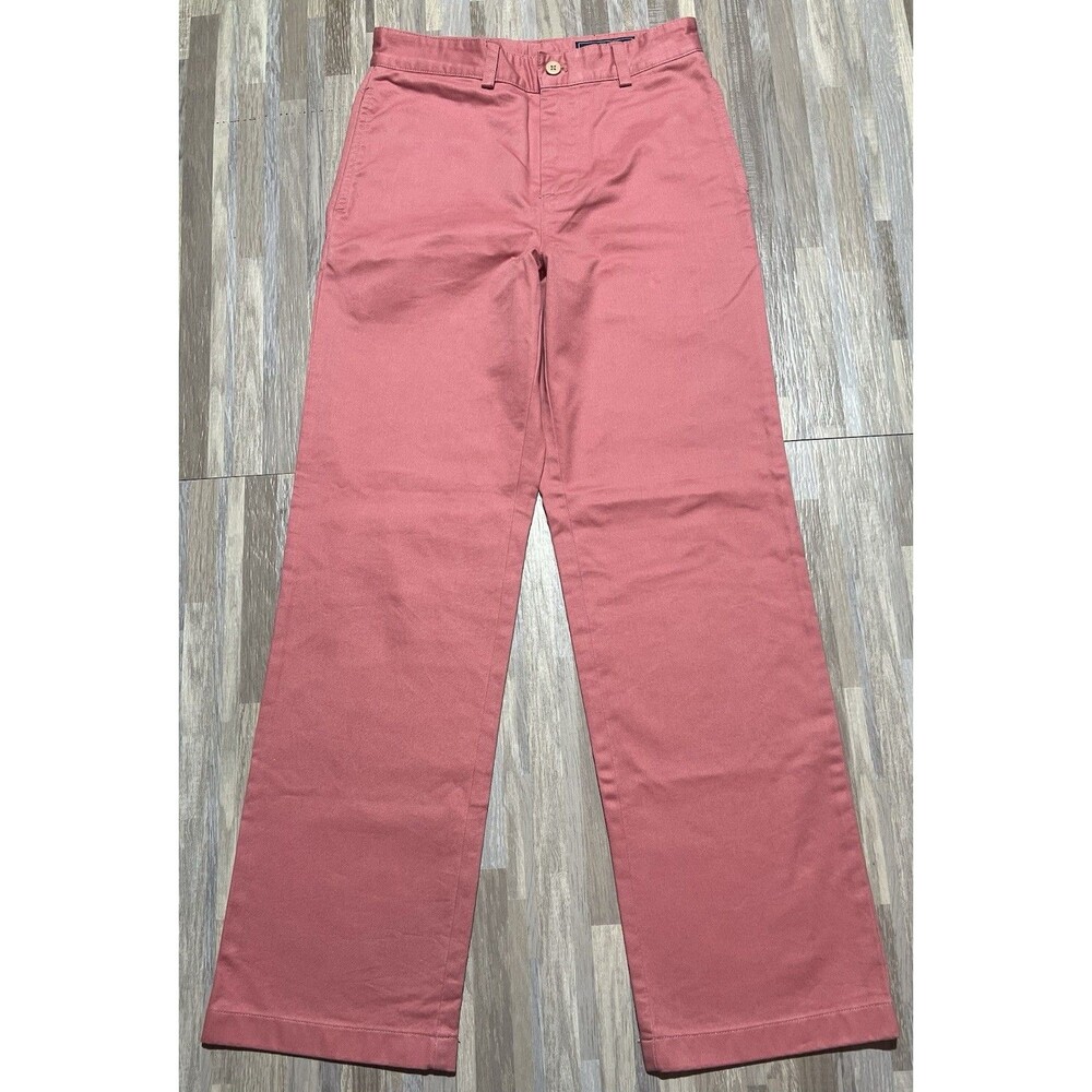 Vineyard Vines Women’s 16 Straight Leg Pants Coral Pockets Twill